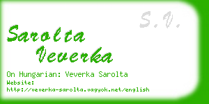 sarolta veverka business card